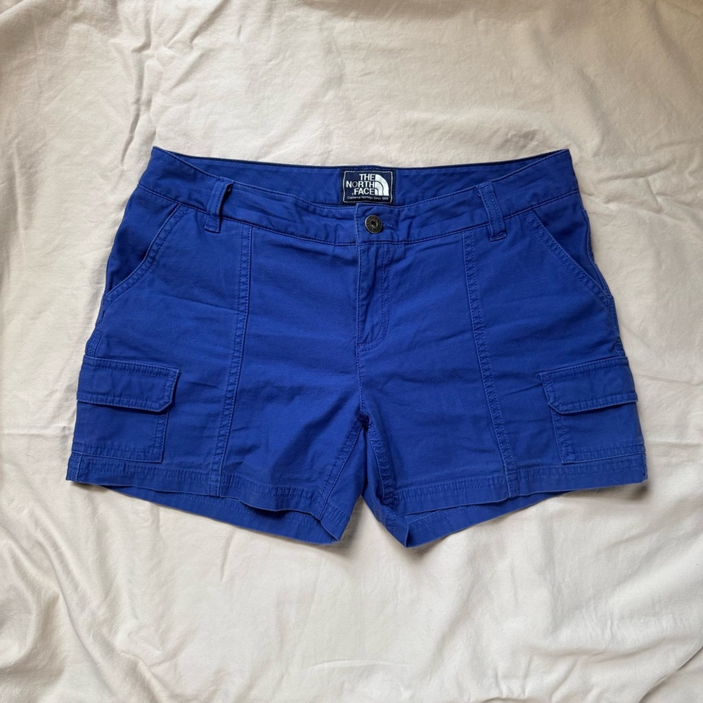 The North Face Blue Cargo Shorts with Relaxed Fit